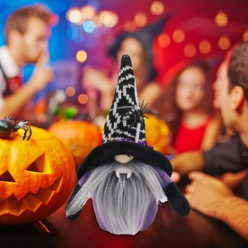 Halloween Doll Faceless Vampire Gnome Pointed Hat Spider Simulation Decorative Doll Kids Gift Happy Table Setting House Ornament