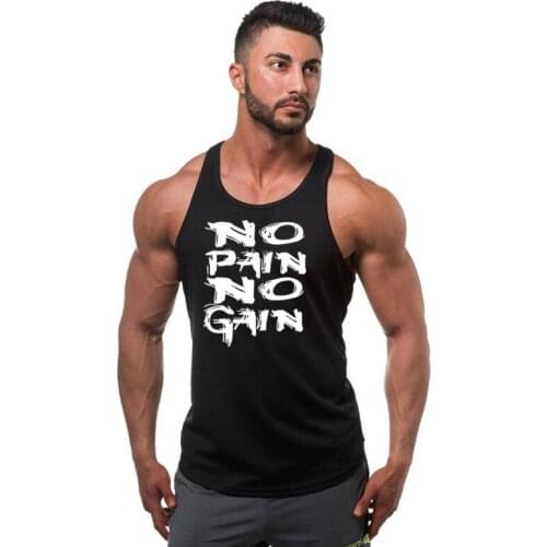 2021 NOPAIN NOGAIN clothing bodybuilding stringer gym tank top men fitness singlet captain cotton sleeveless shirt muscle vest