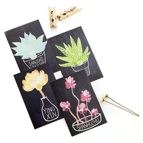 Multi-use 5.2*8cm 54pcs Mini Card blackboard succulent design Scrapbooking party invitation cards Scrapbooking DIY