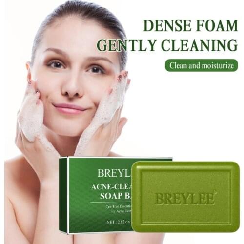 NEW Face Cleaning Soap Tea Tree Acne Removing Serum Oil Soap Face Cleaning Acne Oil Control Moisturizing Remove Mites