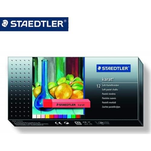 STAEDTLER 2430 C12 12 color Chalk set Round Shape 65x10mm Oil Pastel for Artist Students Drawing Pen School Stationery Art Suppl