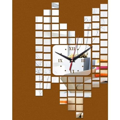 Hot 2019 Mirror Wall Art Clocks 3D Best Home Decoration Modern Design diy Watch Wall Stickers Novelty Households Clocks Decor