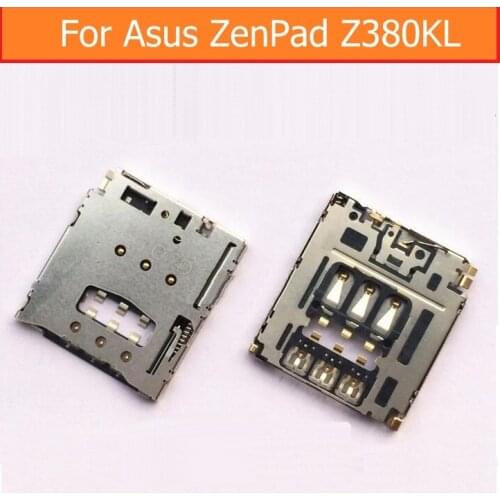 Genuine Sim Card Socket for Asus ZenPad Z380KL 8.0" Sim Card Slot Tray For Asus Z380 SIM Holder Sim Reader connector replacement