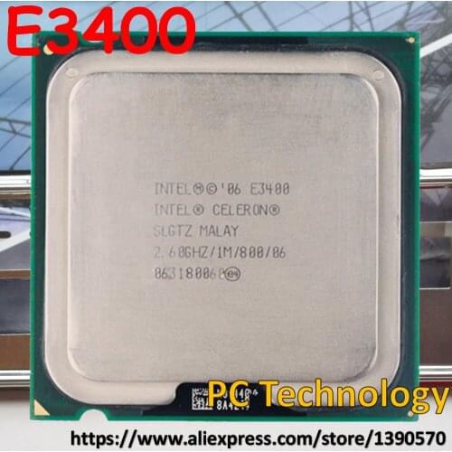 Original Intel Celeron Desktop Processor E3400 2.60GHz, 1M ,800MHz CPU free shipping ship out within 1 day