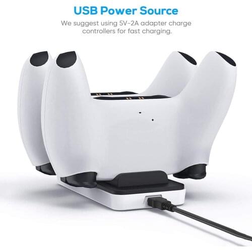 PS5 Dual USB Handle Fast Charging Dock Station Stand Charger For Play Station 5 PS5 Game Controller Joypad Joystick