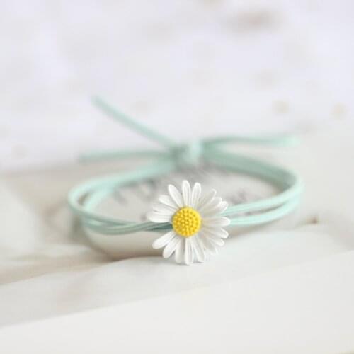 Alloy small daisy hair ring hair rope fashion popular female girlfriends sisters classmate hair accessories 0a1#2599