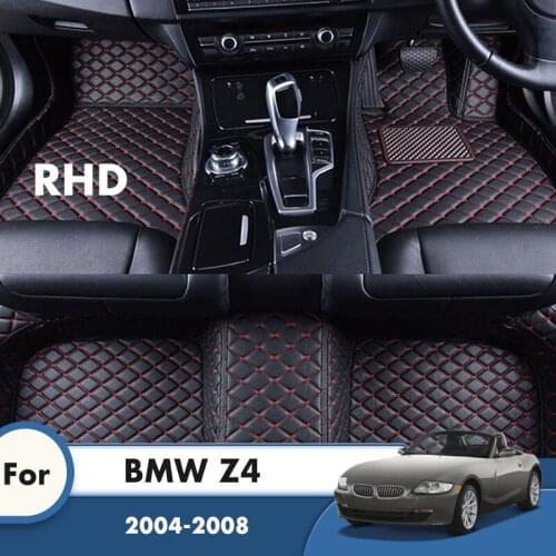 RHD Car Floor Mats For BMW Z4 2008 2007 2006 2005 2004 Car Interiors Accessories Styling Custom Artificial Leather Decoration