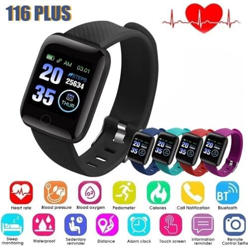116 plus Smartwatch Women Men Student Heart Rate Fitness Tracker Blood Pressure Sport kids Smart Watches for Android IOS Smarter