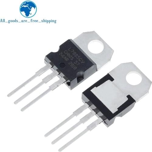 TZT 10pcs/lot New L7805CV voltage regulator TO-220 L7805 7805 5V POSITIVE VOLTAGE REGULATORS