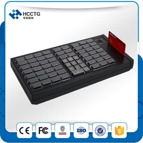 High quality membrane keys POS Programmable Keyboard KB66 With MSR