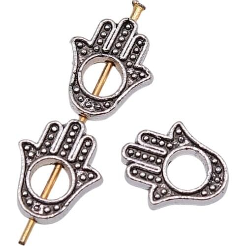 WYSIWYG 20pcs 12x10mm Hand Small Hole Beads Jewelry Making Hand Small Hole Beads Charms Hand Small Hole Beads