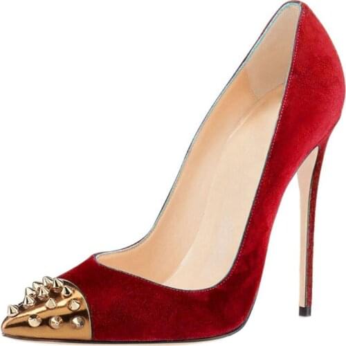 2019 Sexy Shoes Women 10cm Pointed Toe Stiletto Heels Pumps Ladies Stylish High Heels Suede Leather Pumps Big Size 34-46 C033B