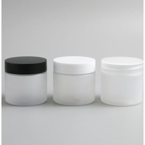 24 x 60g Empty Frost Cosmetic Cream Containers Cream Jars 60cc 60ml 2oz for Cosmetics Packaging Plastic Bottles With Plastic Cap