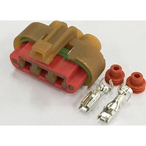 5Pcs/lot 3Pin Female Car Electric Fan Plug Connector With Terminals For Ford Old Mondeo