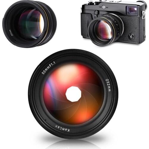 50mm F1.1 APS-C Large Aperture Manual Focus Lens for Canon Mount EOS-M for Sony E-Mount NEX Fuji X M4/3 Mount Mirrorless Camera