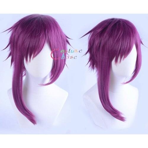 A3! Homare Arisugawa Cosplay Purple Wigs Heat Resistant Synthetic Wig Halloween Carnival Party+ Free Wig Cap