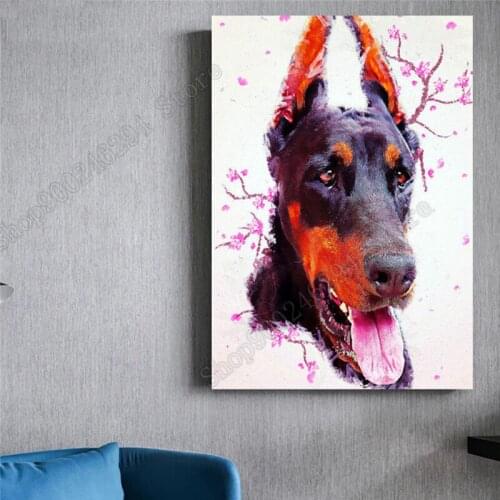 New arrival Doberman Pinscher diamond mosaic full drill square round diamond painting cross stitch Diamond Embroidery FF3693