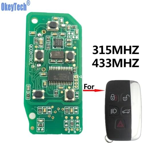 OkeyTech 315/433MHZ Car Control Remote Key Circuit Board for Land Rover Discovery 4 Freelander for Range Rover Sport Evoque