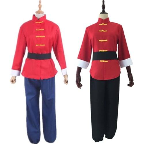 Free shipping Ranma 1/2 Ranma Nibun-no-Ichi Ranma One-Half Ranma Saotome Cosplay Costume sleeveless,three quarter sleeve