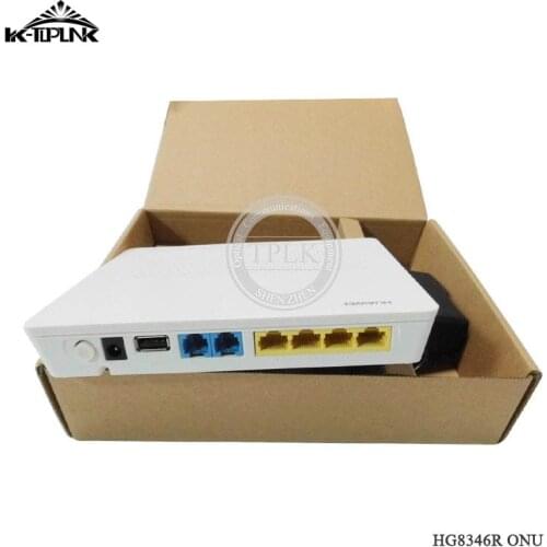 Hua Wei HG8346R 4FE+2Tel+USB+WIFI EPON ONU ONT Router Echolife Wireless Optical Network Terminal English version as HG8347R
