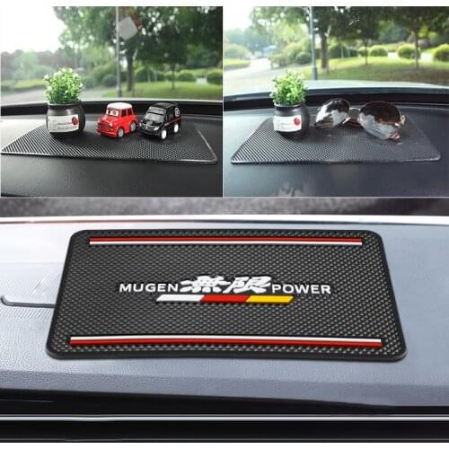 Black Car Dashboard Sticky Pad Non-slip Anti-Slip Cell Phone Mat Holder for Honda Mugen Power