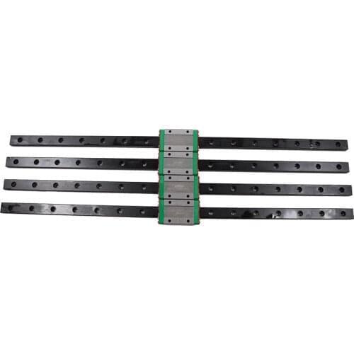 Black Original Hiwin MGN12H carriages+400mm L MGNR12C linear rails 5pcs for BLV MGN Cube 3d printer Hiwin MGN12H rail