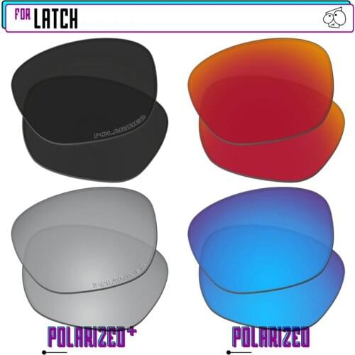 EZReplace Polarized Replacement Lenses for - Oakley Latch Sunglasses - BkSrP Plus-RedBlueP