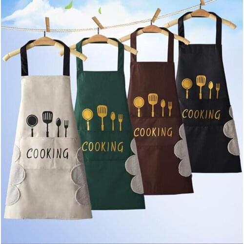 Apron Home Kitchen Waterproof and Oilproof Cute Male and Female Barista Bakery Shop Flower Shop Workwear