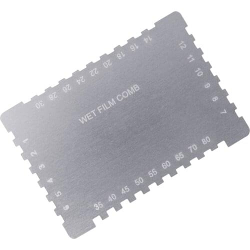 Wet Film Combs 25~2032um Microns Micrometer / 1~80 Mil Dual Scale, Rectangular Style Wet Paint Coating Thickness