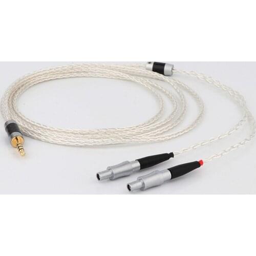 HIFI 3.5/2.5/4.4mm Balanced OCC Single Crystal Silver Headphone Upgrade Cable Cable For HD800 HD800S HD820 Headset Cable