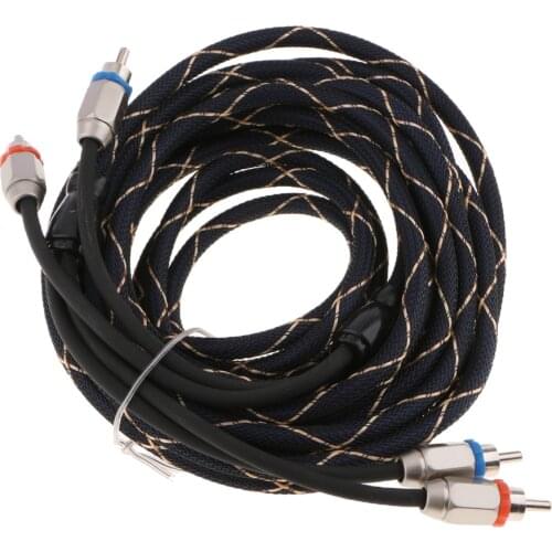2RCA to 2RCA Cable, Plastic Shell 2 RCA Male to 2 RCA Male Stereo Audio Cable, RCA Cable - 4.5m