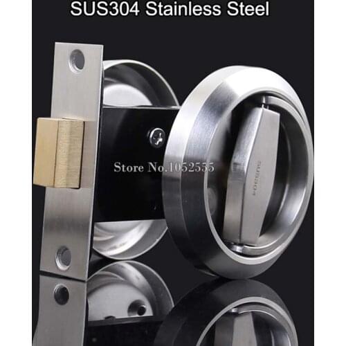 Quality Stainless Steel 304 Recessed Invisible Cup Handle/ Privacy/Hidden Door Locks Cabinet Pull Handle Door Lock Hardware K140