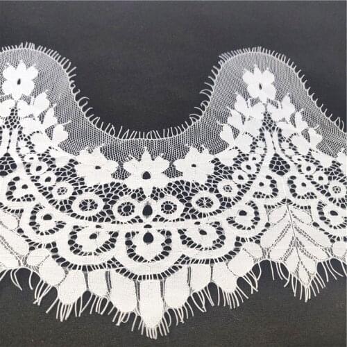 3 yards/piece Lace Fabric 20cm Width DIY Crafts Sewing lace Decoration Accessories For Garments White Eyelash Lace Trim