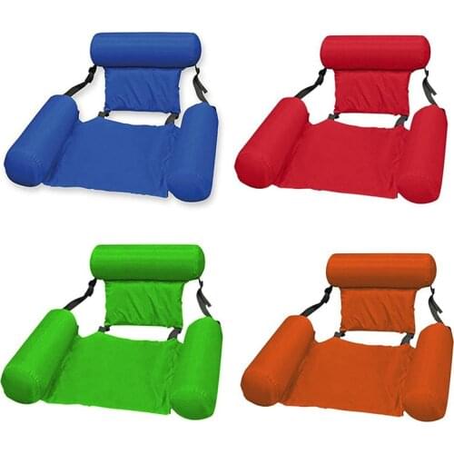 Summer Inflatable Chair Foldable Floating Row PVC Swimming Pool Water Hammock Air Mattresses Bed Beach Water Sport Lounger Chair