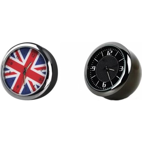 Mini Car Clock Mini Quartz Analog Car Stick-On Dashboard Time Clip-on Air Vent Clock Watch for Car Decorations Clock