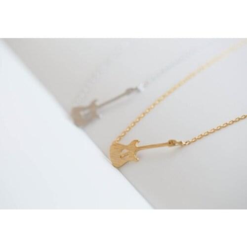 Fashion Selling tiny music Guitar pendant Necklace for women and girl pretty Gift jewelry