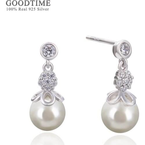 Trendy Women Earring Pure 100% 925 Sterling Silver Rhinestone Zircon Jewelry Earring Accessories Anniversary Gift For Wedding