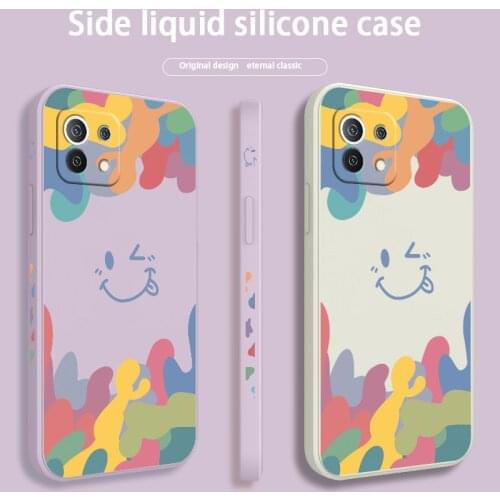 Smiley Soft Case For Xiaomi Mi 11 lite Ultra 11i 10T 9T Pro Lite 10 10S 9 8 lite Pro Poco F2 X2 F3 Pro Shockproof Phone Cover