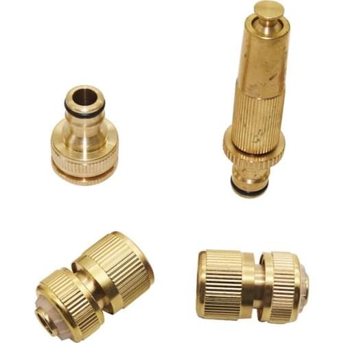 Brass Water gun Fittings kit Garden Watering Car wash Quick Adapter High pressure power Water gun with Hose joint 1 Set