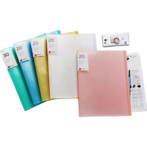 Project Folder A4 PP Presentation Book Display Book 40 Transparent Pockets Fancy Candy Color(6PCS)