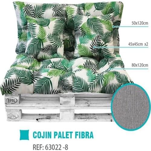 CASABLANCA Cojin pallet, Cushion, set 4 pieces, include backrest seat. Ideal for garden, terrace, Patio balcony, Exterior,Sofa