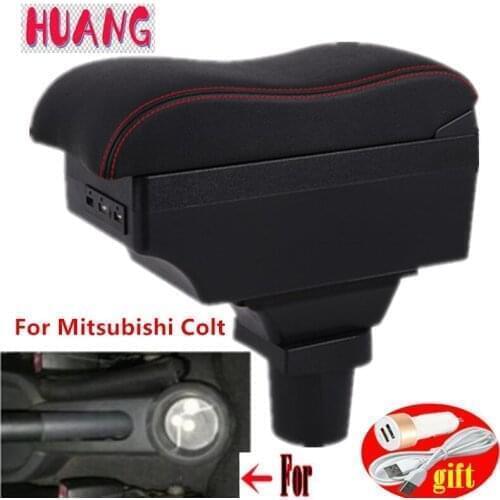 For Colt z30 Armrest box For Mitsubishi Colt Interior Center Console Storage Box Arm Rest Accessories Parts with USB LED ligh