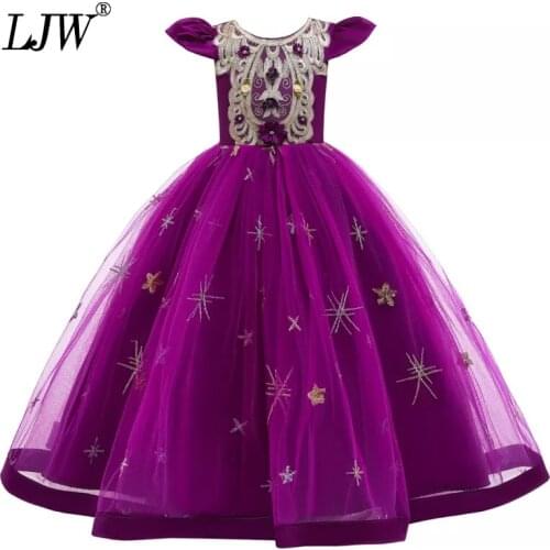 Teenagers Party summer Kids Dress Flower Girl Lace Elegant Prom Gowns Dresses Kid Bridesmaid Princess Long Dress 6 7 8 9 10 12