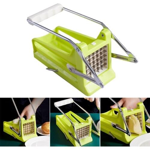 French Fry Cutter Potato Slicer Push Type Double-sided Blades Cut Evenly Removable For Easy Cleaning Vegetable Dicer Для Кухни