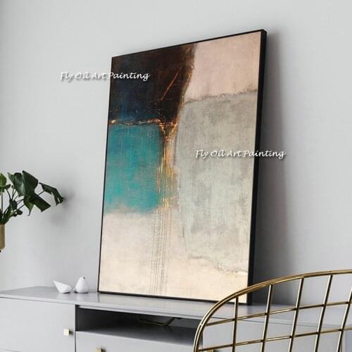 Handmade green Bedroom Wall Paintings Modern Abstract Oil Painting on Canvas Hand Painted Beauty Home Decor Picture