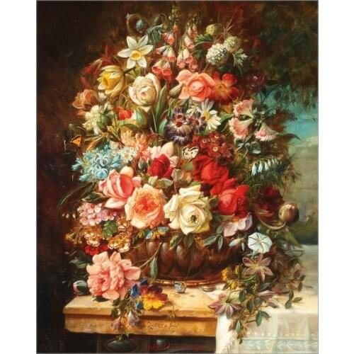 Needlework for embroidery DIY DMC Color - Counted Cross Stitch Kits 14 ct Oil painting - Floral Still Life