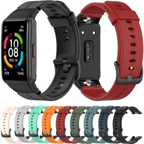 Silicone Wrist Strap For Huawei Honor Band 6 Smart Wristband Bracelet Belt for Huawei Band 6