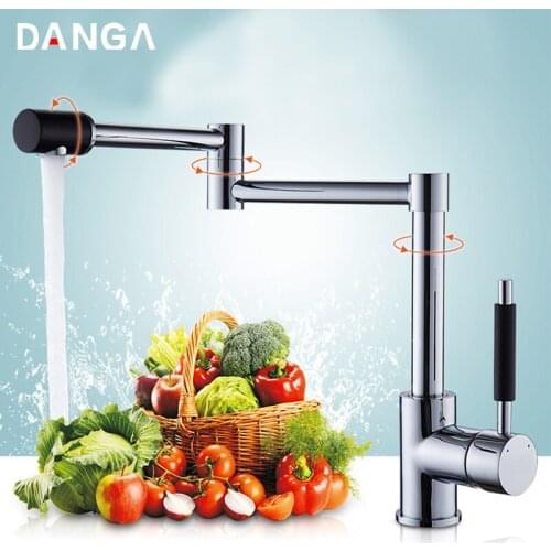 Kitchen Faucets Bathroom Tap 1080 Degree Folding Water Faucet Hot and Cold Universal Waterfall Tap Swivel Telescopic Sink Faucet