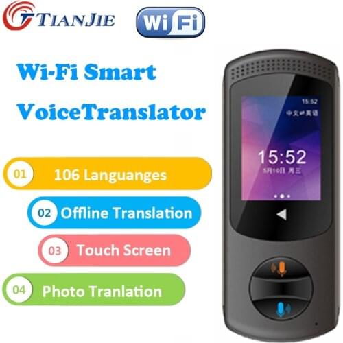 TIANJIE smart voice translator offline multi languages wifi pocket photo translator travel meeting traductor instant tranlation