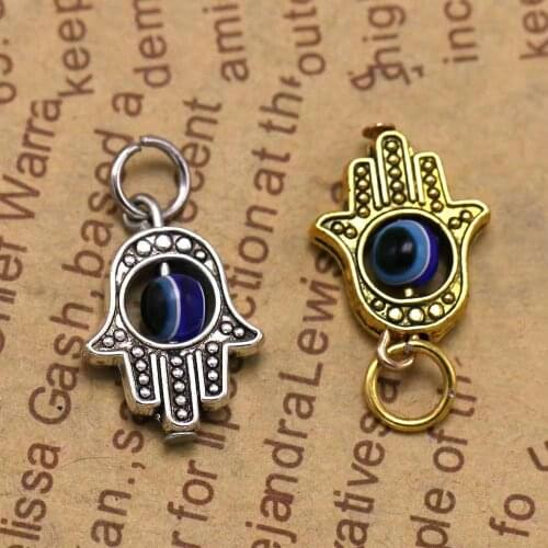 Pendant Bracelet Jewelry Making Eye Ornament Hand of Fatima DIY Necklace Pendant Discovery